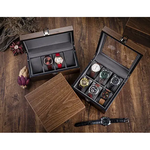 2 wooden watch box